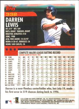 2000 Topps - Limited Edition #332 Darren Lewis Back