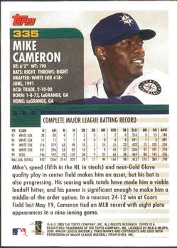 2000 Topps - Limited Edition #335 Mike Cameron Back