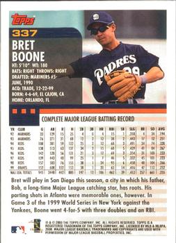 2000 Topps - Limited Edition #337 Bret Boone Back