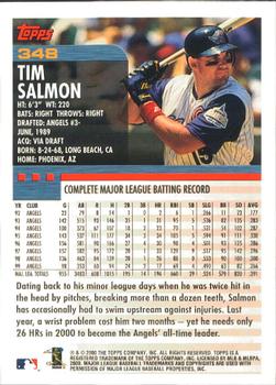 2000 Topps - Limited Edition #348 Tim Salmon Back