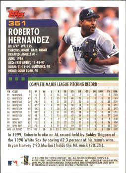 2000 Topps - Limited Edition #351 Roberto Hernandez Back