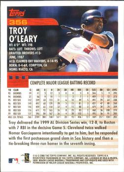 2000 Topps - Limited Edition #356 Troy O'Leary Back