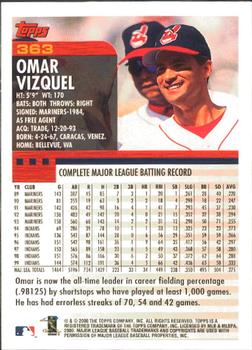 2000 Topps - Limited Edition #363 Omar Vizquel Back