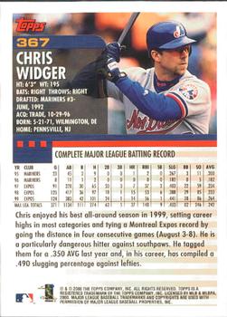 2000 Topps - Limited Edition #367 Chris Widger Back