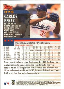 2000 Topps - Limited Edition #373 Carlos Perez Back