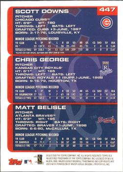 2000 Topps - Limited Edition #447 Scott Downs / Chris George / Matt Belisle Back
