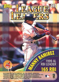 2000 Topps - Limited Edition #463 Manny Ramirez / Mark McGwire Back