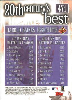 2000 Topps - Limited Edition #471 Harold Baines Back