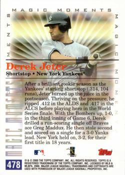 2000 Topps - Limited Edition #478 Derek Jeter Back