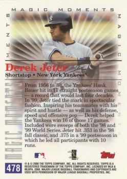 2000 Topps - Limited Edition #478 Derek Jeter Back