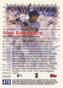 2000 Topps - Limited Edition #479 Alex Rodriguez Back