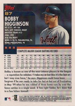 2000 Topps - Limited Edition #87 Bobby Higginson Back