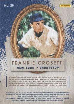 2016 Panini Diamond Kings #28 Frankie Crosetti Back