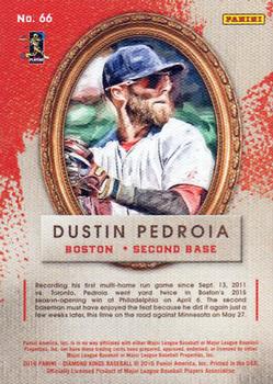 2016 Panini Diamond Kings #66 Dustin Pedroia Back