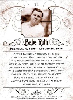 2016 Leaf Babe Ruth Collection #11 Babe Ruth Back