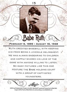 2016 Leaf Babe Ruth Collection #15 Babe Ruth Back