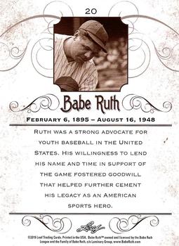 2016 Leaf Babe Ruth Collection #20 Babe Ruth Back