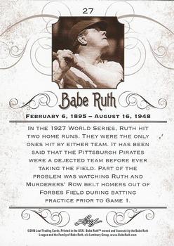 2016 Leaf Babe Ruth Collection #27 Babe Ruth Back