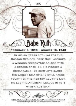 2016 Leaf Babe Ruth Collection #35 Babe Ruth Back