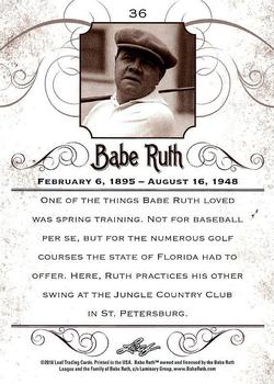 2016 Leaf Babe Ruth Collection #36 Babe Ruth Back