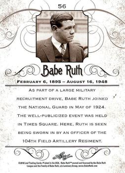 2016 Leaf Babe Ruth Collection #56 Babe Ruth Back