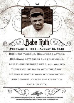 2016 Leaf Babe Ruth Collection #64 Babe Ruth Back