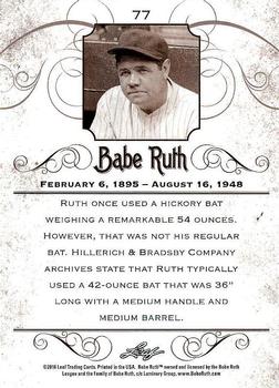 2016 Leaf Babe Ruth Collection #77 Babe Ruth Back