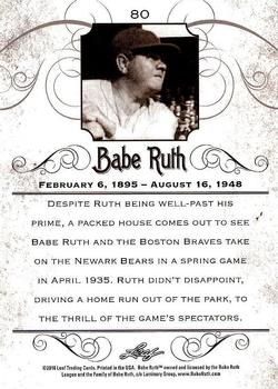 2016 Leaf Babe Ruth Collection #80 Babe Ruth Back