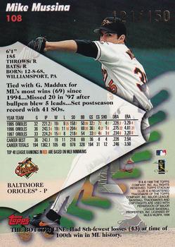 1998 Stadium Club - One of a Kind #108 Mike Mussina Back