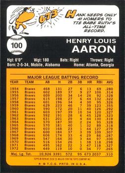 2000 Topps - Limited Aaron #20 Hank Aaron Back