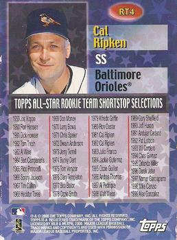 2000 Topps - Limited All-Star Rookie Team #RT4 Cal Ripken Jr.  Back