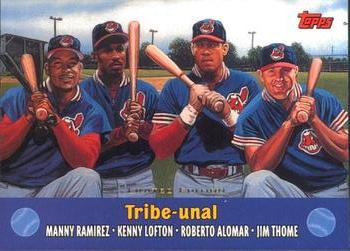 2000 Topps - Limited Combos #TC1 Tribe-unal (Manny Ramirez / Kenny Lofton / Roberto Alomar / Jim Thome) Front