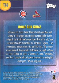 2000 Topps - Limited Combos #TC6 Home Run Kings (Sammy Sosa / Mark McGwire)  Back