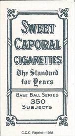 1988 Card Collectors 1909-11 T206 (Reprint) #NNO Charley Carr Back