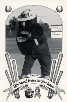 1987 Smokey Bear 38th Annual Fresno Hot Stove Dinner #NNO Smokey Bear Front