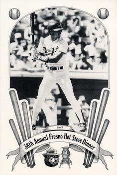 1987 Smokey Bear 38th Annual Fresno Hot Stove Dinner #NNO Steve Sax Front