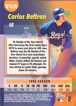 2000 Topps - Own the Game #OTG26 Carlos Beltran Back