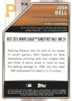 2015 Bowman's Best - Top Prospects Red Refractors #TP-49 Josh Bell Back