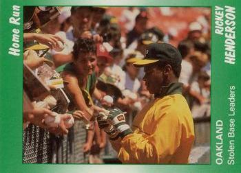 1991 Star Home Run #27 Rickey Henderson Front