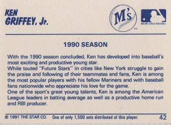 1991 Star Home Run #42 Ken Griffey Jr. Back
