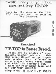 1991 1947 Tip-Top Reprint #NNO Phil Cavarretta Back