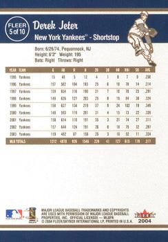 2004 Fleer Tradition Daily News New York Yankees #5 Derek Jeter Back