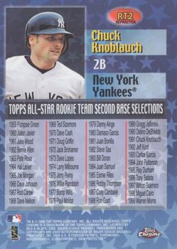 2000 Topps Chrome - All-Star Rookie Team Refractors #RT2 Chuck Knoblauch  Back