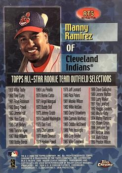 2000 Topps Chrome - All-Star Rookie Team Refractors #RT5 Manny Ramirez  Back