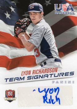 2015 Panini USA Baseball - 15U National Team Signatures #18 Lyon Richardson Front