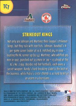 2000 Topps Chrome - Combos #TC7 Strikeout Kings (Randy Johnson / Pedro Martinez)  Back