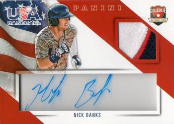 2015 Panini USA Baseball - Collegiate National Team Jerseys Prime Signatures #1 Nick Banks Front