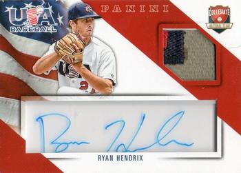 2015 Panini USA Baseball - Collegiate National Team Jerseys Prime Signatures #9 Ryan Hendrix Front