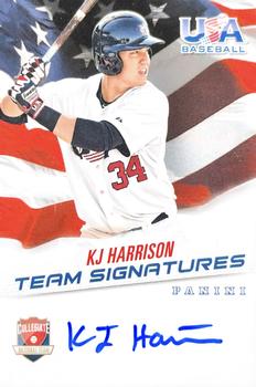 2015 Panini USA Baseball - Collegiate National Team Signatures #KH KJ Harrison Front