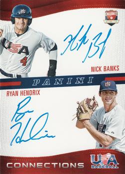 2015 Panini USA Baseball - Connections Signatures #1 Nick Banks / Ryan Hendrix Front
